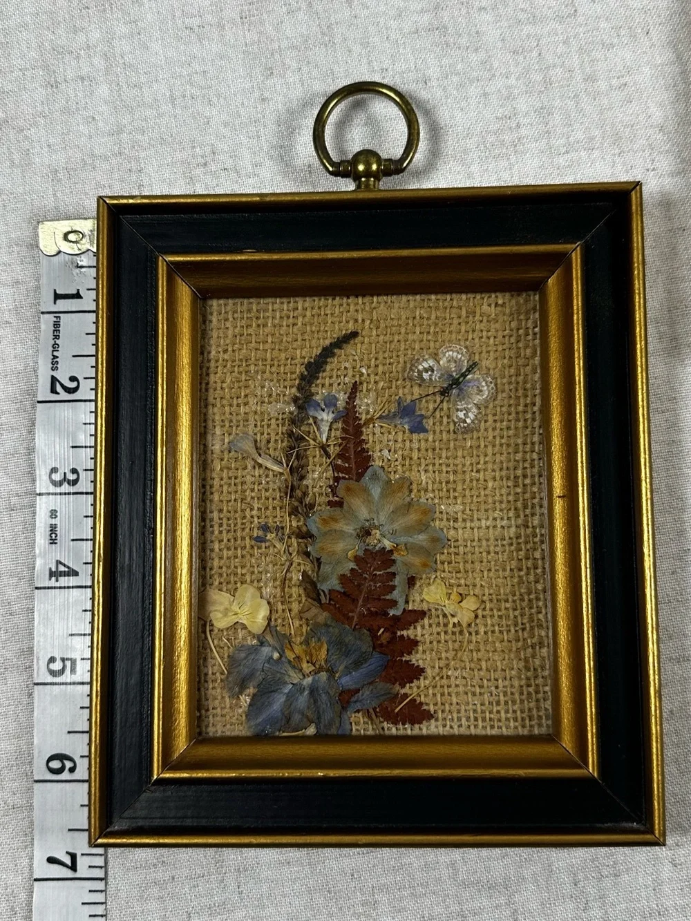 Pressed Floral Wall Art Floralp Pair Black Gold Frames